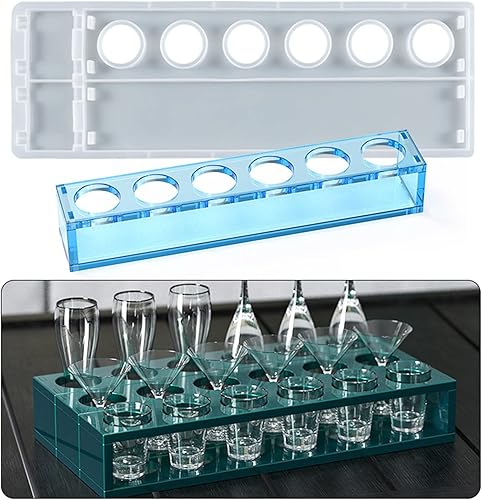Miniatura 8 de Molde de silicona redondo de vidrio de tiro molde de fundición de resina epoxi molde de caja de almacenamiento de silicona molde portavelas moldes
