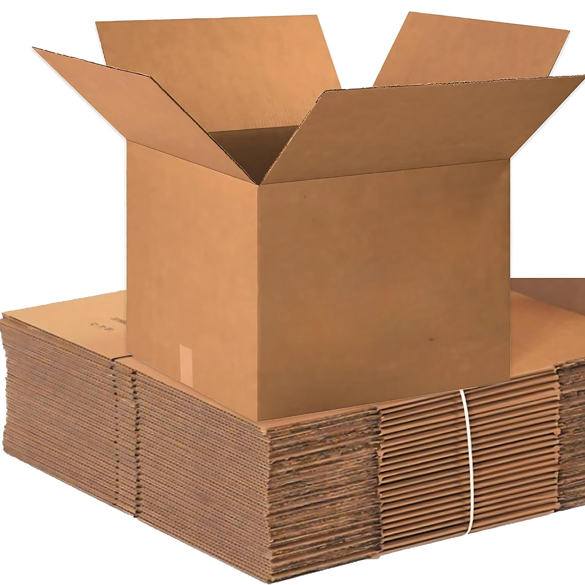 5-Ply Recyclable Corrugated Cardboard Boxes With Fragile Stickers (45x45x45 cm) - Pack of 10