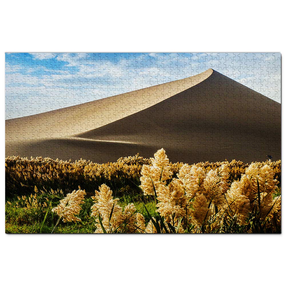 China Gansu Dunhuang Mingsha Mountain Jigsaw Puzzle 1000 Piece Game Artwork Travel Souvenir Wooden