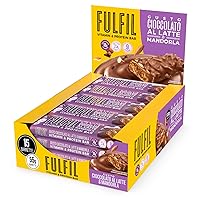 FULFIL - 15 Barrette Proteiche da 55 Grammi, Gusto Cioccolato al Latte e Mandorla