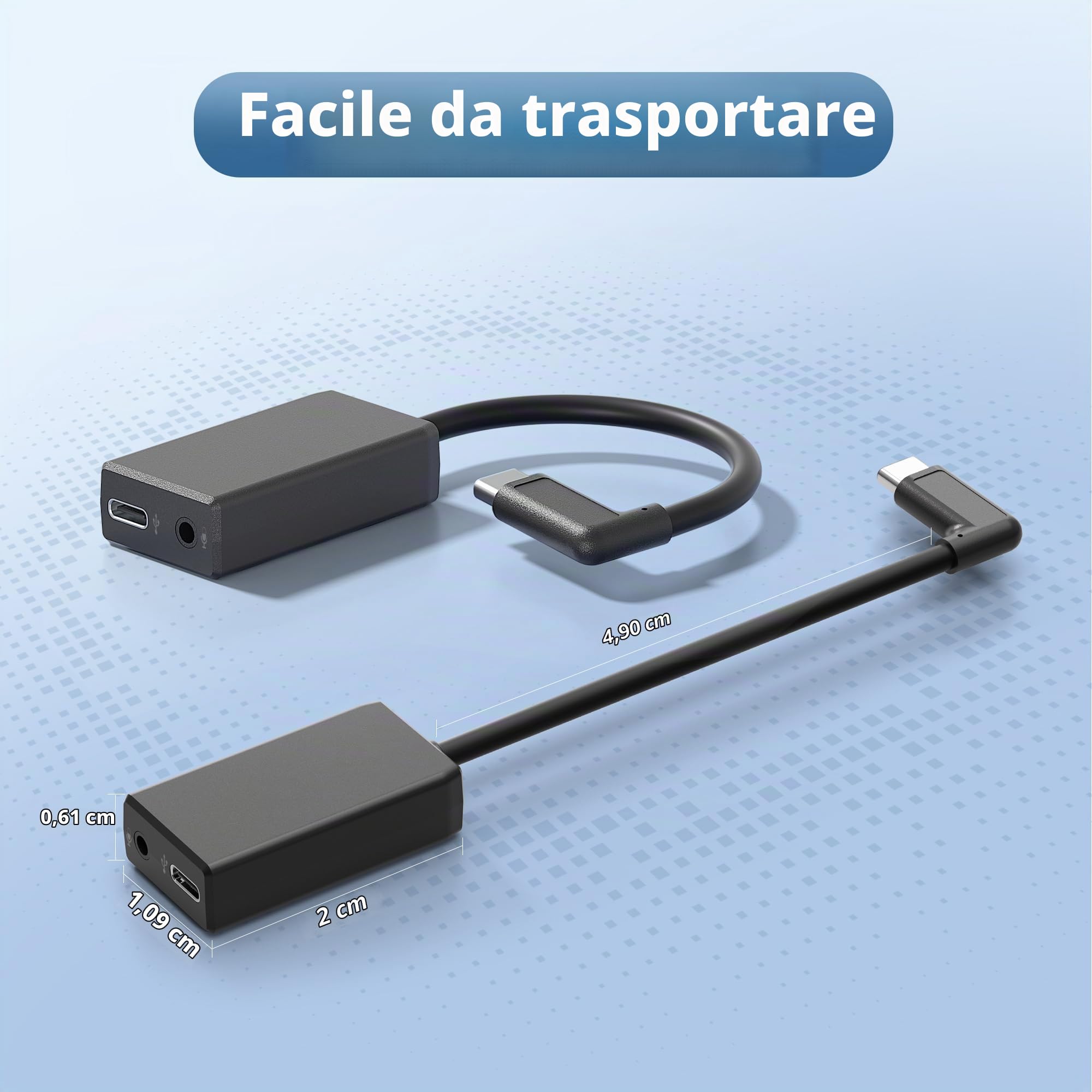 Adattatore microfono esterno con connettore di tipo C per fotocamera GoPro Hero tutte le serie converte microfono da 3,5 mm