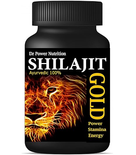 Dr Power Nutrition Shilajit Ayurvedic Capsule for Men, 60 Capsules