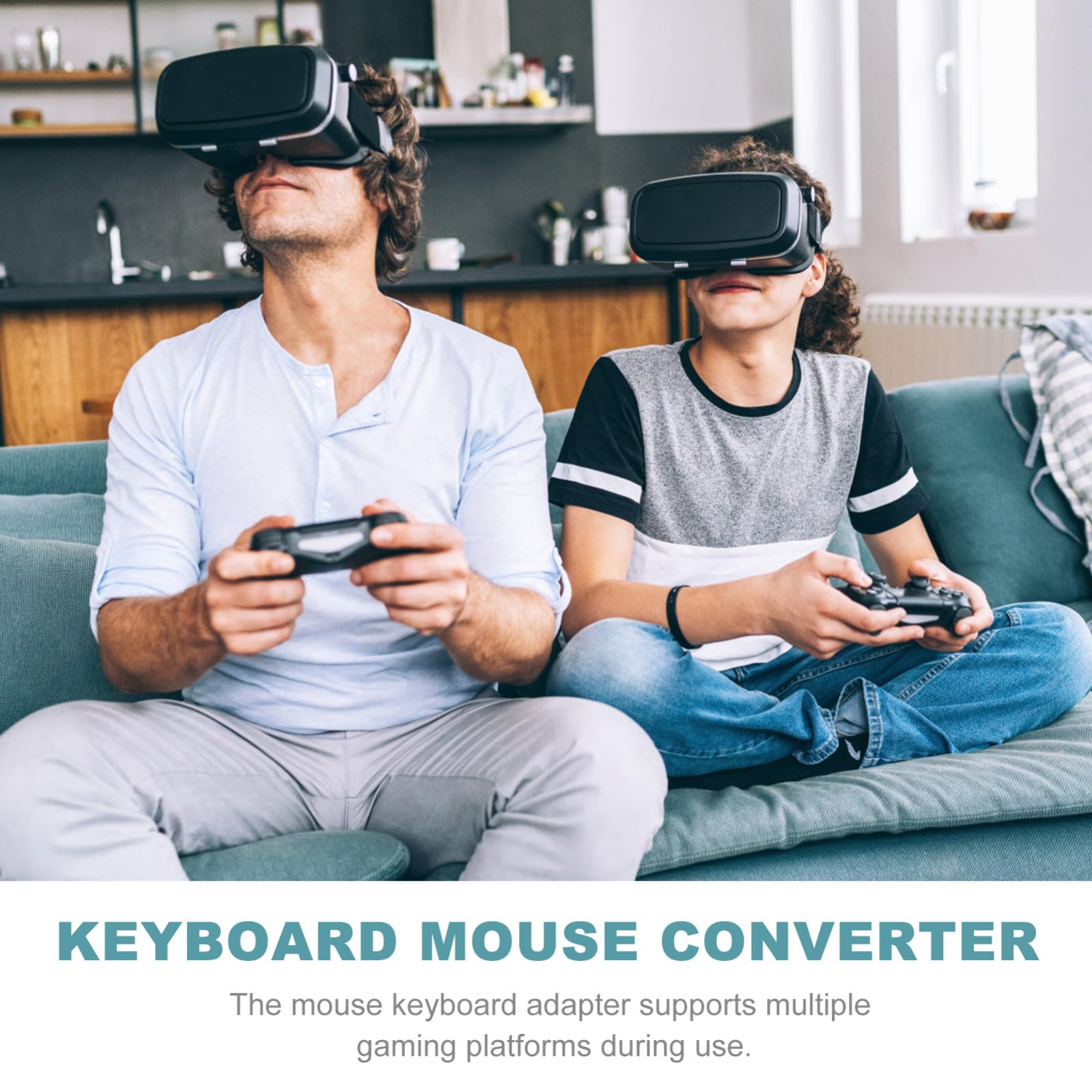 SHINEOFI Convertitore Tastiera Mouse per Console di Gioco, Nero Abs | Mappatura Tasti, Supporto Giochi di Terze Parti, Compatibile con Console