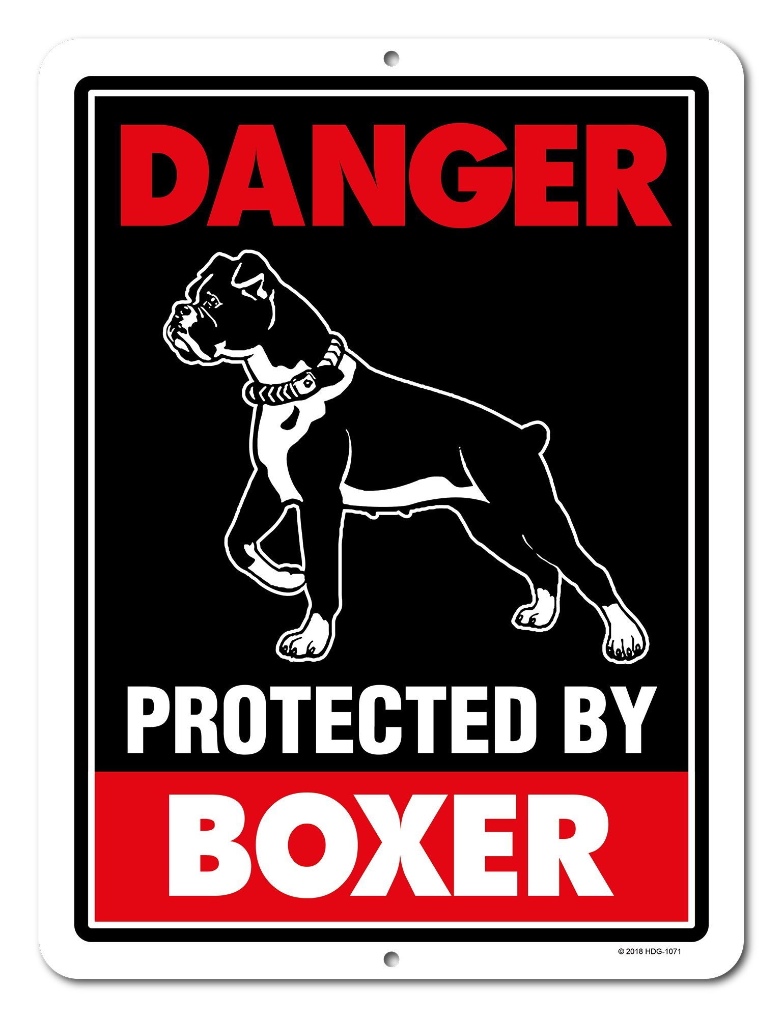 Buy Honey Dew Gifts, Danger Protected Boxer, Beware of Dog Metal