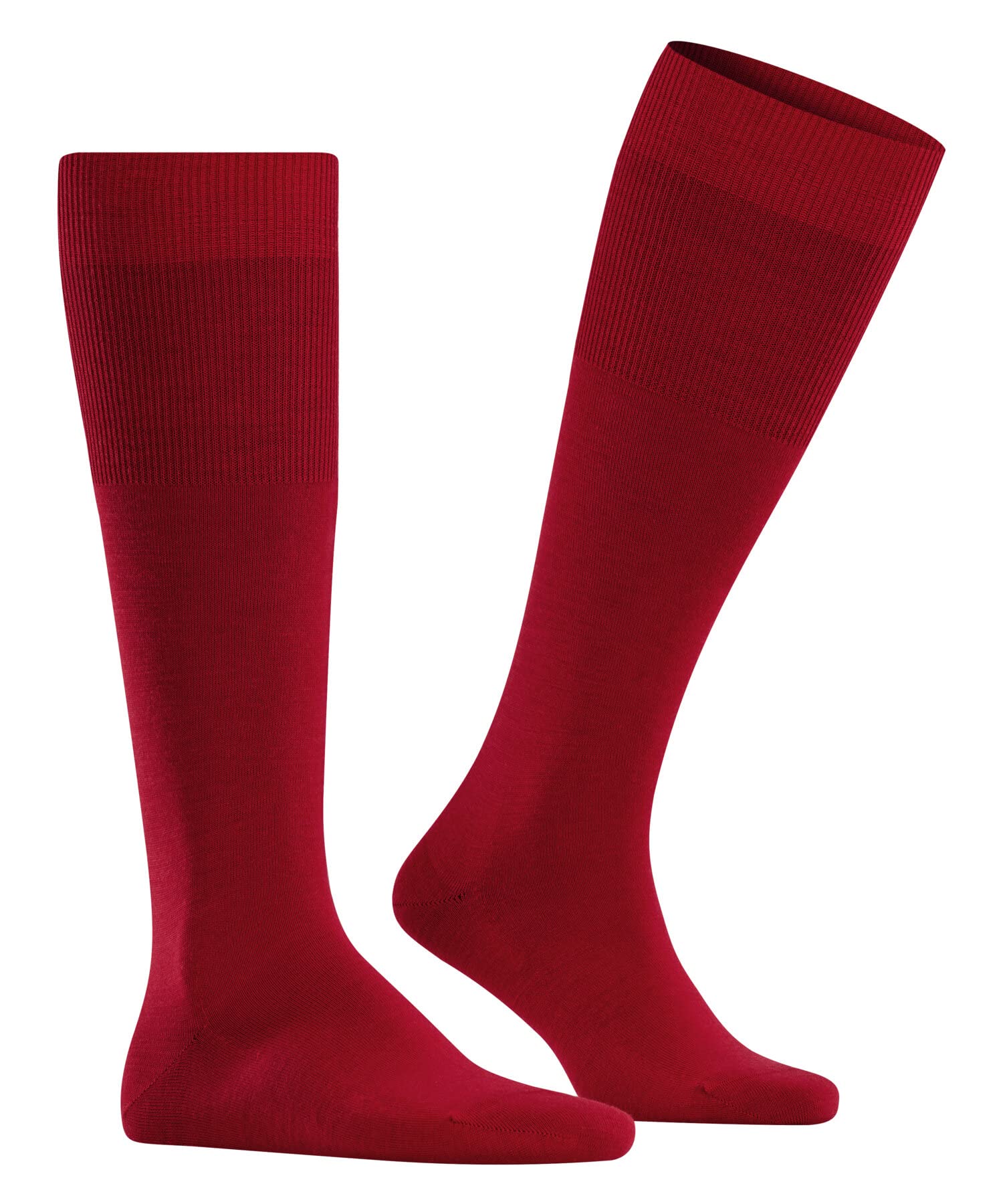 FALKE Airport M Kh laine coton unies 1 paire, Chaussettes longues Homme, Rouge Scarlet 8120, 41-42