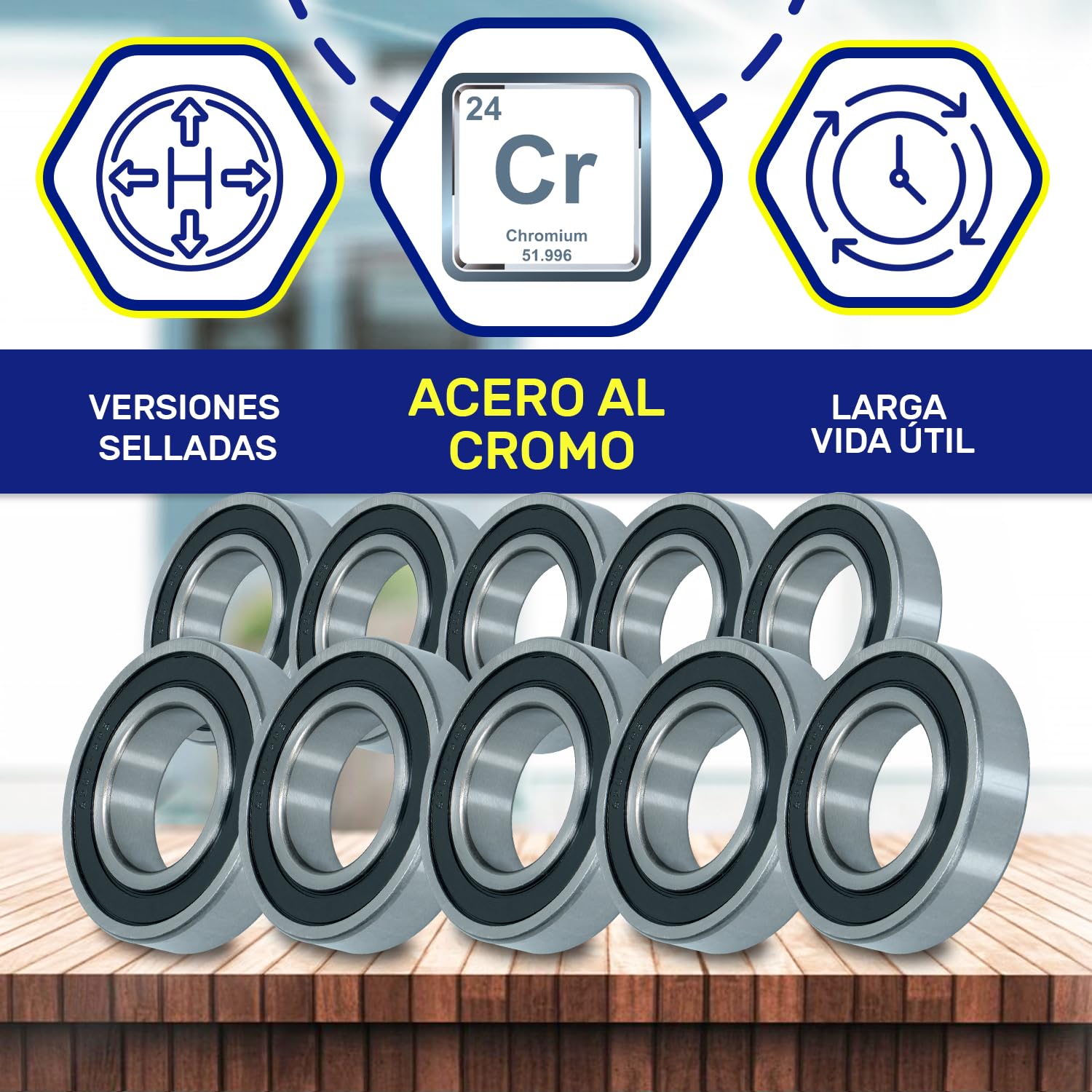 10 Piezas Rodamientos de Bolas 6209 2RS para el Motor con Tamaño 45x85x19 mm - MONTERAL
