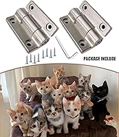 Vista 7 de Puerta de gato, kit de bisagra ajustable para puerta de gato (mano izquierda y derecha) – Se adapta a puertas huecas y puertas interiores sólidas