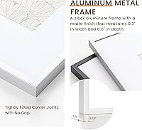 Vista 239 de Fun Memories Portarretratos de metal de 16 x 20 pulgadas con paspartú de 11 x 14 pulgadas, acabado de aluminio cepillado, parte delantera de vidrio