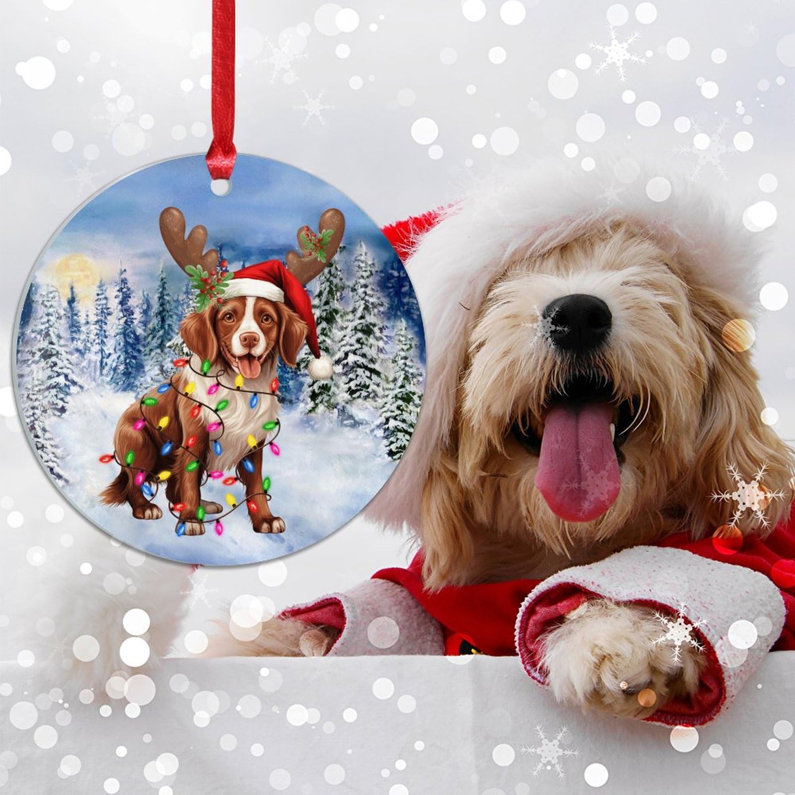 Trump Christmas Ornaments,2D Acrylic Car Hanging Ornament,Double-Sided