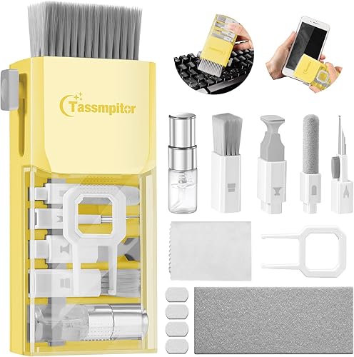 Miniatura 12 de Kit Limpiador de Pantalla de Laptop y Teclado, Todo en 1 Herramienta de Limpieza Electrónica para MacBook iPad iPhone Pro Teléfono Celular, Cepillo