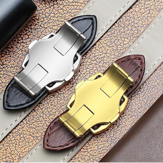 Buckle Clasp Watchband Replacement For Cartier Santos Leather Strap Stainless Steel Deployment Buckle 18 21mm