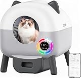 Litiere Chat Autonettoyante, 89L Litière Electrique Automatique XXL avec Capteurs De Sécurité Quadruples, Grande Capacité & Contrôle Via Application, Idéal pour Foyers Multi-Chats & Voyages - 1