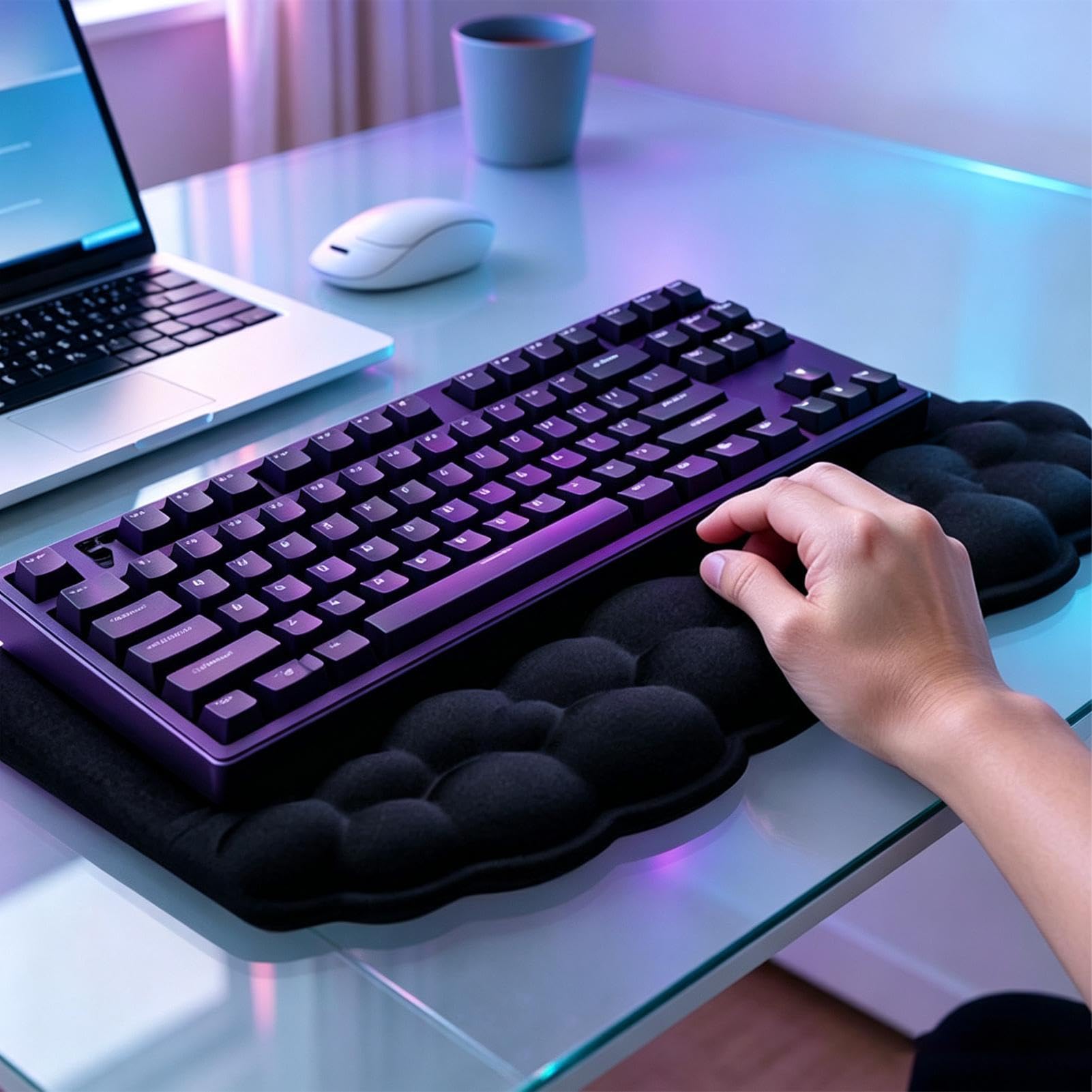Cloud - Supporto ergonomico per tastiera, poggiapolsi in memory foam