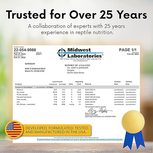 Miniatura 4 de Gargeer Dieta completa de alimentos gecko crestados de 8 onzas Mezcla de ingredientes de primera calidad polvo recién hecho listo para usar Fórmula