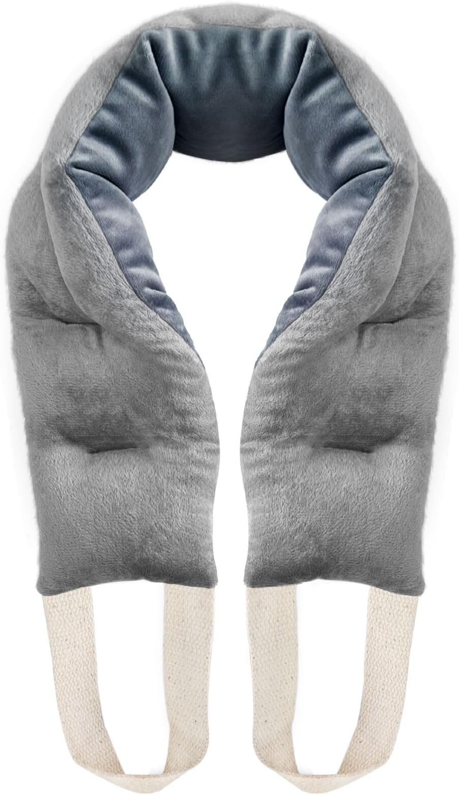 首と肩と背中用の加熱パッド 32×3.9 モイスト 小型 電子レンジ可 ネックラップ 加重ネックウォーマー ヒートラップ 電子レンジ加熱可能 米 ビーンバッグ 子宮頸部ホットパック ラベンダーの香り