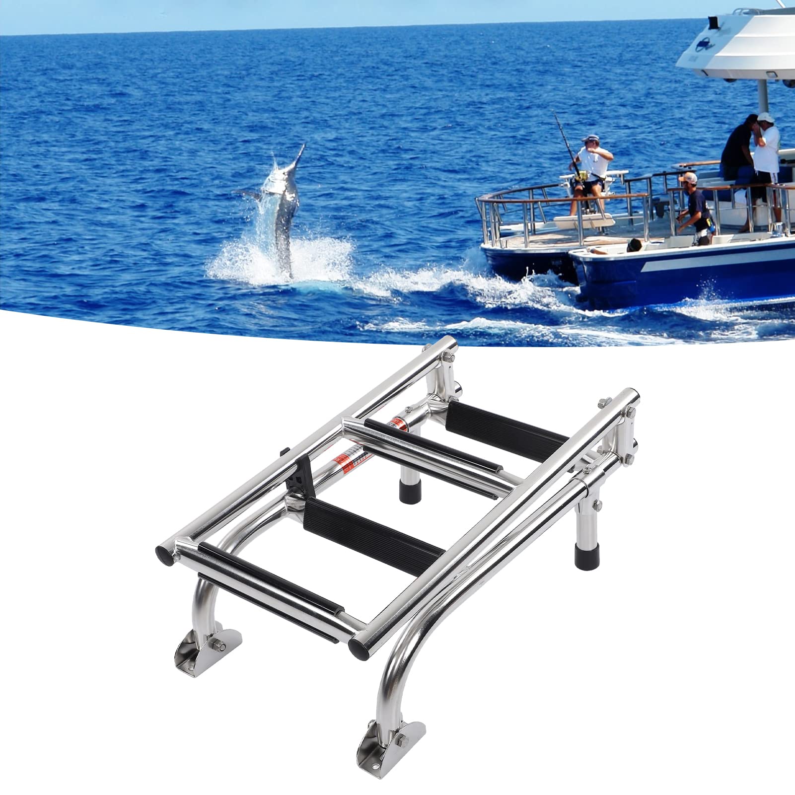 Removable Dock Ladder, Anti Slip Adjustable Standoffs 4 Step 316