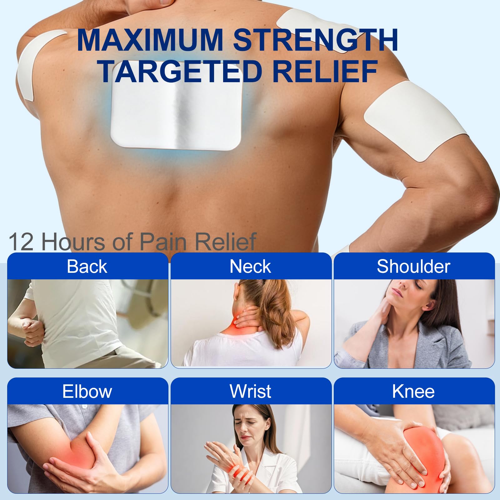 4% Lidocaine Pain Relief Gel Patches,Maximum Strength Topical Analgesic — Amazon image 5