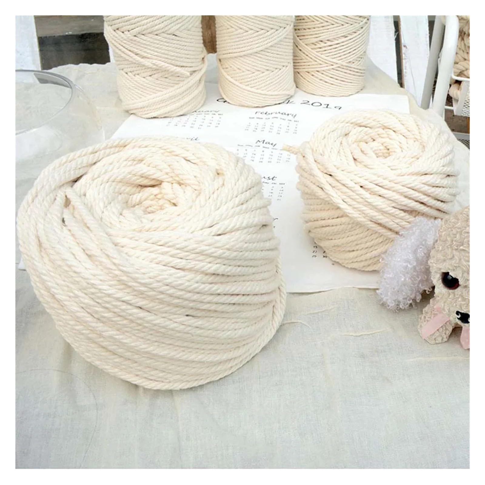 Corda for macramè in spago di cotone da 1-12 mm for fai da te
