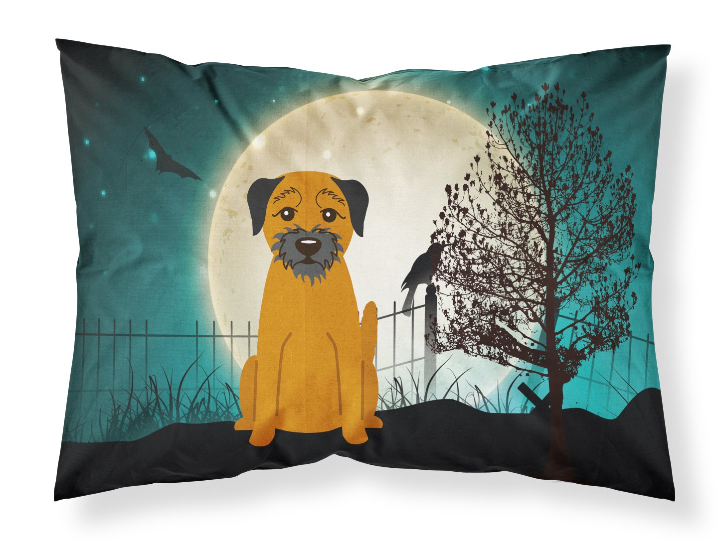 Taie d'oreiller Border Terrier tissu multicolore Halloween Bb2229pillowcase