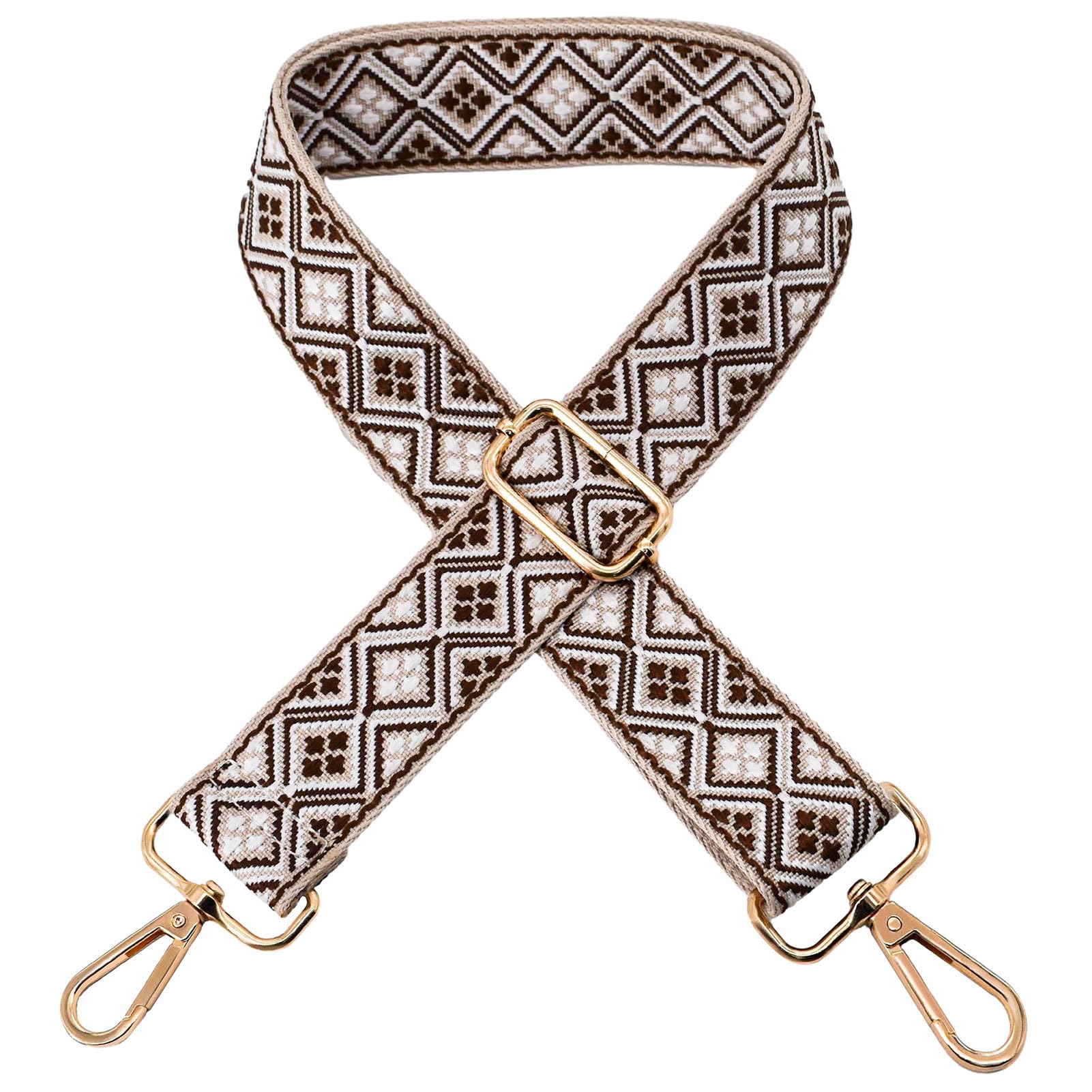 Roygbcp Gold Hardware-Color8 Wide Purse Strap Adjustable Crossbody Straps - Replacement Straps For Purses, Belts, And Bags