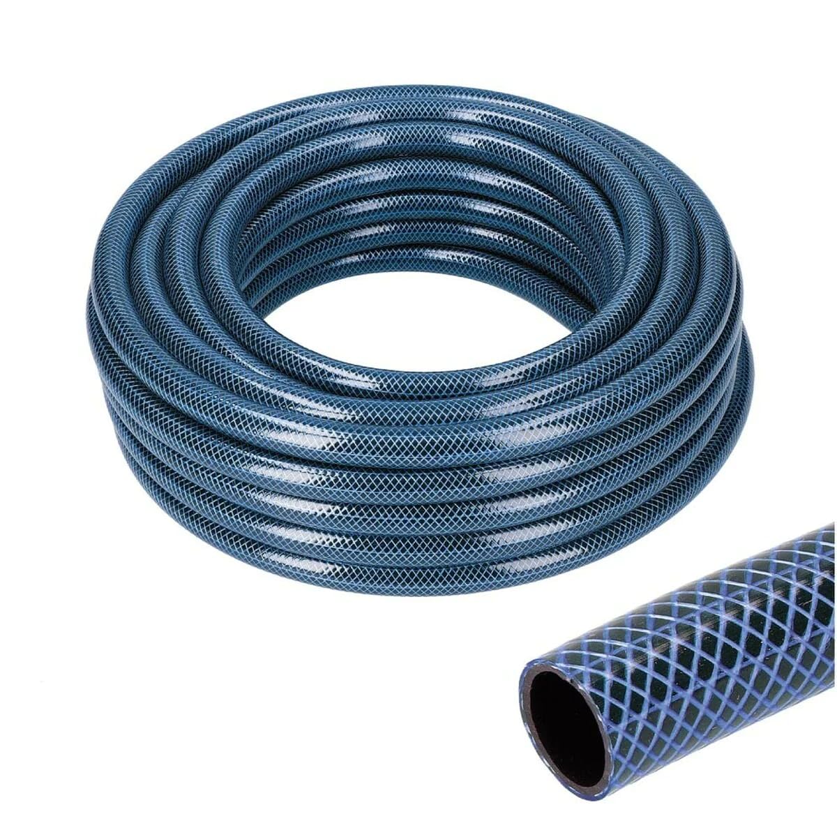 Siliconen slang blauw met inlage Inwendig 15mm Uitwendig 25mm