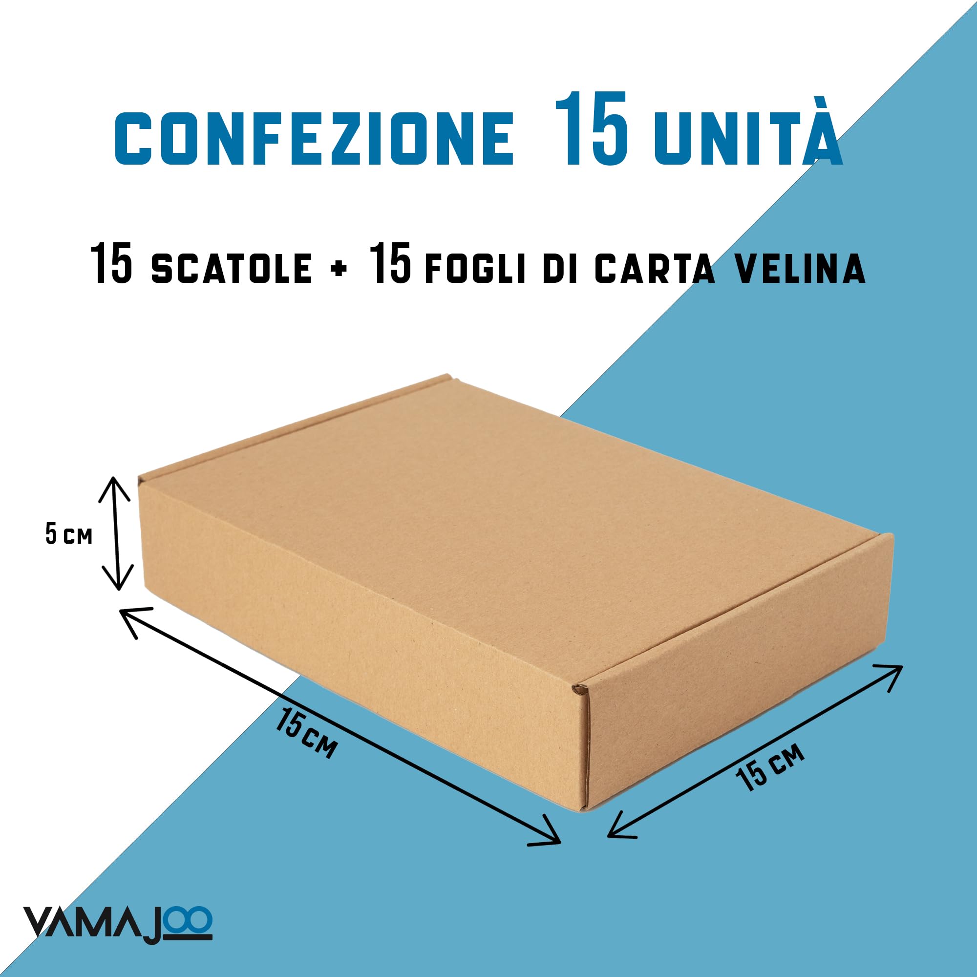 100 Scatole Di Cartone Ondulato Kraft 15x15x5 Pollici – Imballaggio Leggero, Spedizione USA