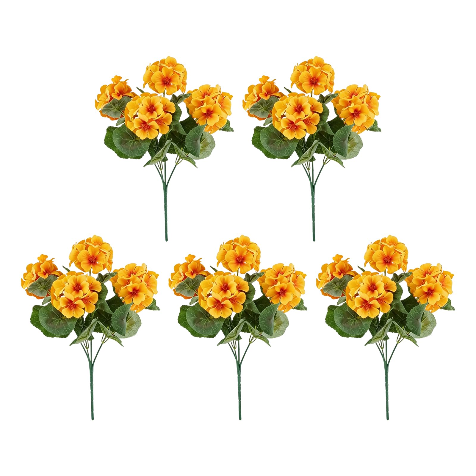 Meiliyizu 5 / 8Pcs Realistic Simulation Silk Geranium Flower Fade Resistant Artificial Crabapple Flower for Wedding Tabletop Display Realistic Silk Blooms