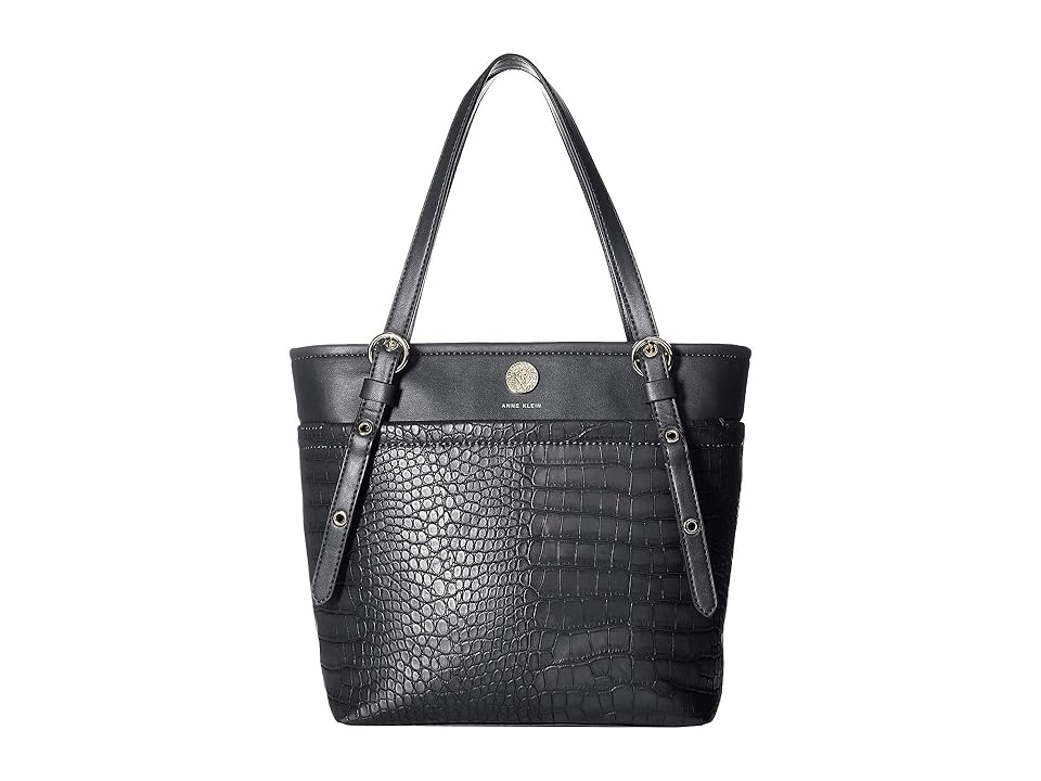 

Anne Klein Pocket Small Tote (Black 1) Tote Handbags