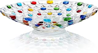 12 Healthy Light Dessert Recipes for Guilt Free Sweets 123 MDLUU 11.5'' Glass Crystal Bowl Centerpiece, Colorful Fruit Display Bowl...