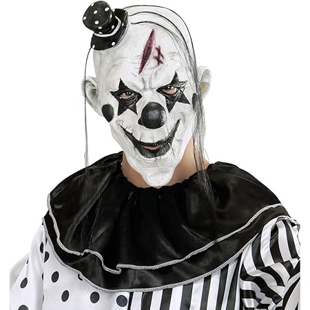Masque De Clown Tueur Cagoule Clown Horreur Avec Chapeau Et Cheveux Mascarade D Halloween Effrayant Deguisement De Visage Pierrot Terrifiant Masque De Clown Halloween Accessoire Costume De Clown Amazon Fr Jeux Et Jouets