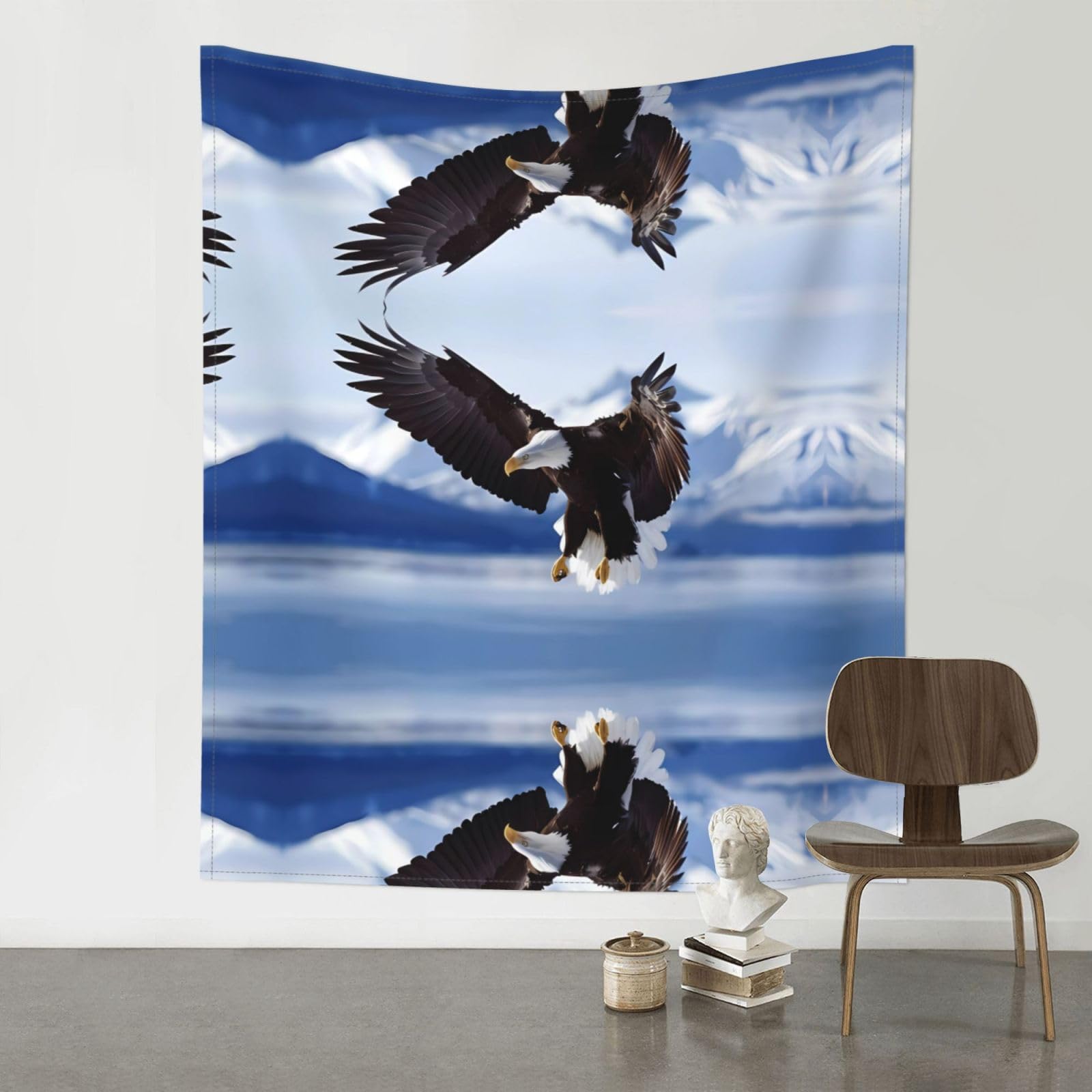 YYHHAOFA Eagle Prints 60x51in Wall Tapestry Boho Chic Dorm Decor & Beach Throw Blanket