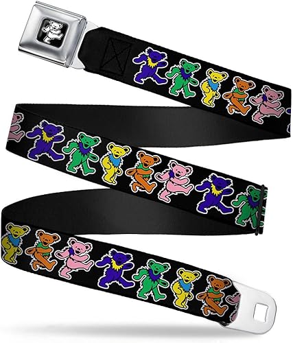 Buckle-Down Cinturón de seguridad - Dancing Bears NegroMulticolor - 1.0 pulgadas de ancho - 20-36 pulgadas de largo