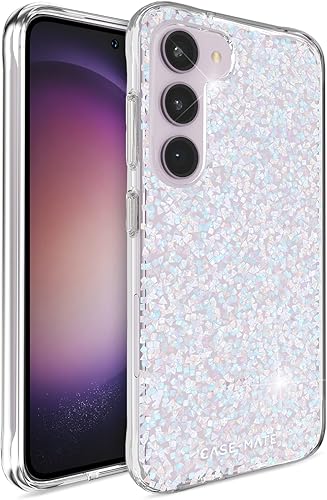Case-Mate Funda para Samsung Galaxy S23 Plus 6.6 pulgadas protección contra caídas de 12 pies carga inalámbrica Funda de teléfono Twinkle Diamond