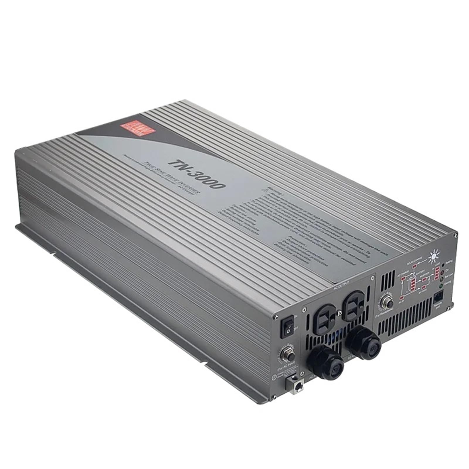 PWANUIGTE 1PCS TN-3000 Series DC12V 24V 48V 3000W True Sine Wave DC-AC Inverter with Solar Charger U.P.S. Mode and Energy Savng(1,TN-3000-212)