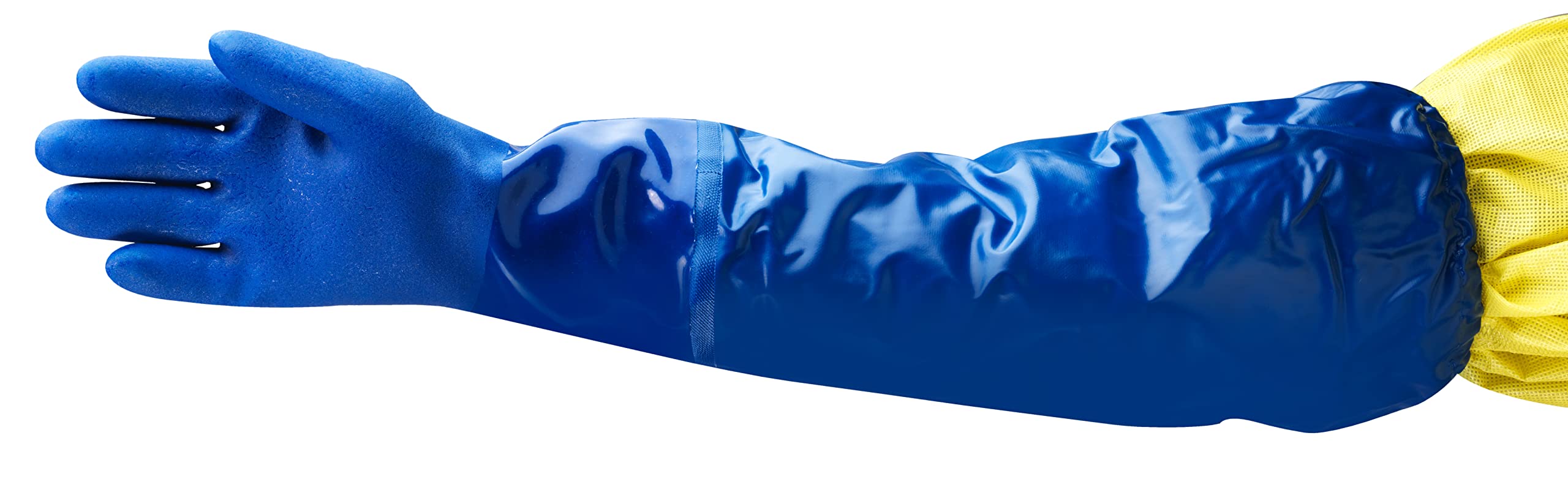 Ansell Alphatec 23-201 Arbeitshandschuhe aus PVC, Zugelassen für Lebensmittelkontakt, Hervorragende Flexibilität bei Niedrigtemperaturen, Gerautes Profil für Guten Nassgriff, Größe 10/XL (6 Paar)