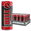 HELL Energy Drink Apple Flavour 24 x 250 ml Dosen Multipack 32 mg/100 ml Koffein enthält Vitamine B2 B3 B5 B6 B12 Konservierungsstofffrei vegan reduziert Müdigkeit und steigert die Energie