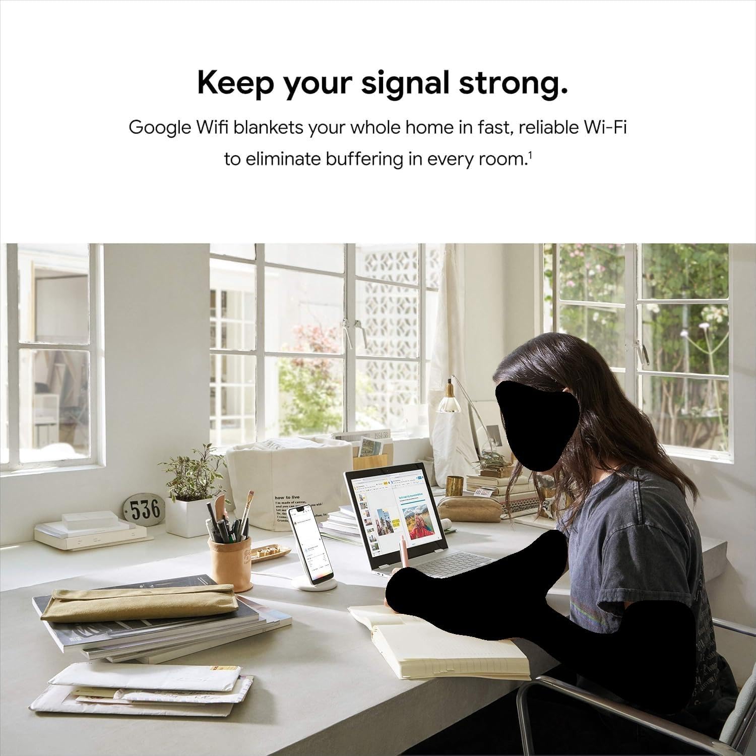 Google WiFi - AC1200 - Mesh WiFi Router System Bundle (3-Pack) + 3 Wall Mounts for Google - 4500 Sq Ft Coverage - Retail Packaging - Easy Setup, Seamless Signal for Smart Home Devices - Snow