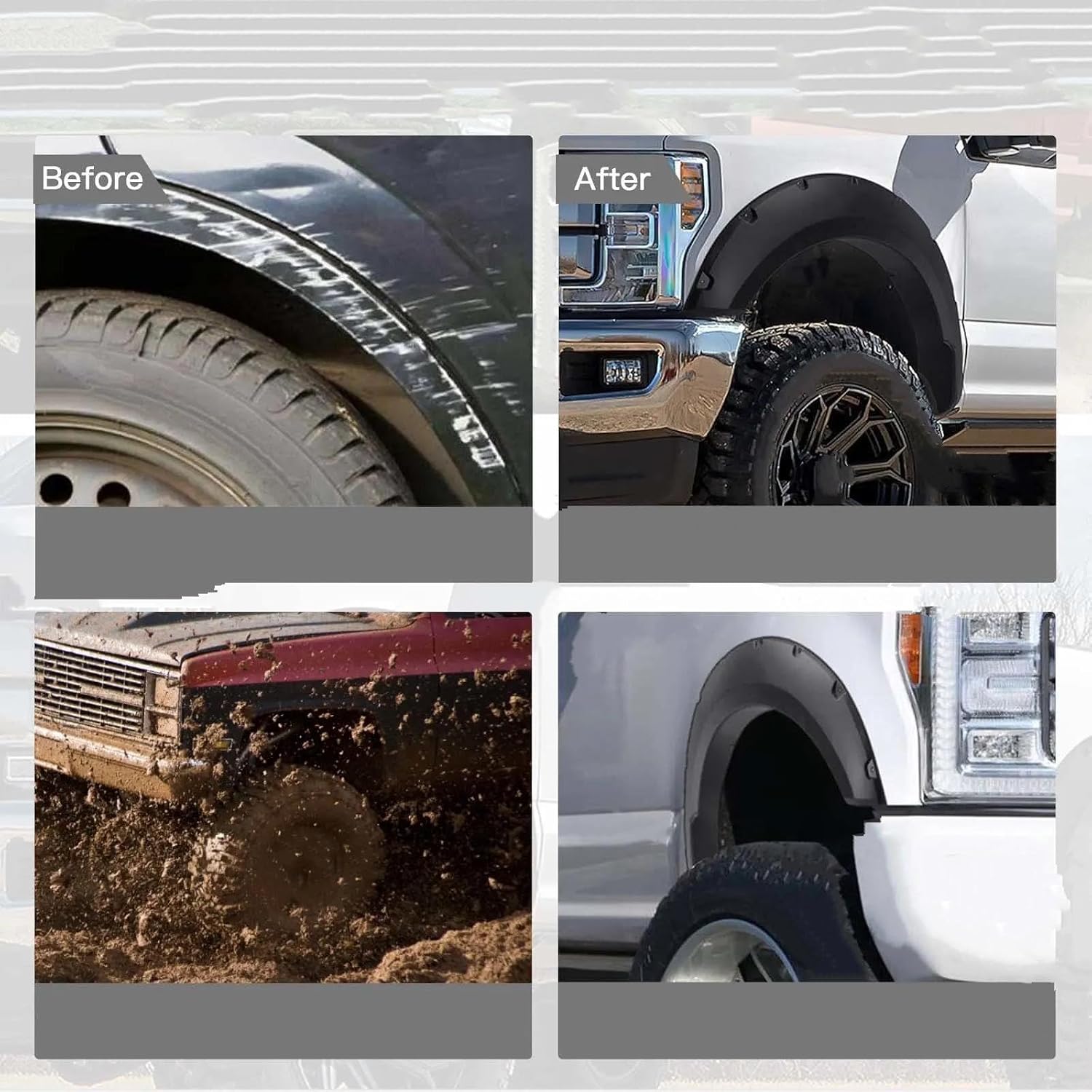 Car Wheel Arch Car Fender Flares Wheel Eyebrow Fender 4pcs Universal Body Wheel Arches Car Accessories Wheel Arches Fender Flares