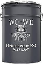 WO-WE W421 Furniture Paint UV Protection Wood Water Protection Exterior Interior Matt Look Black 5L
