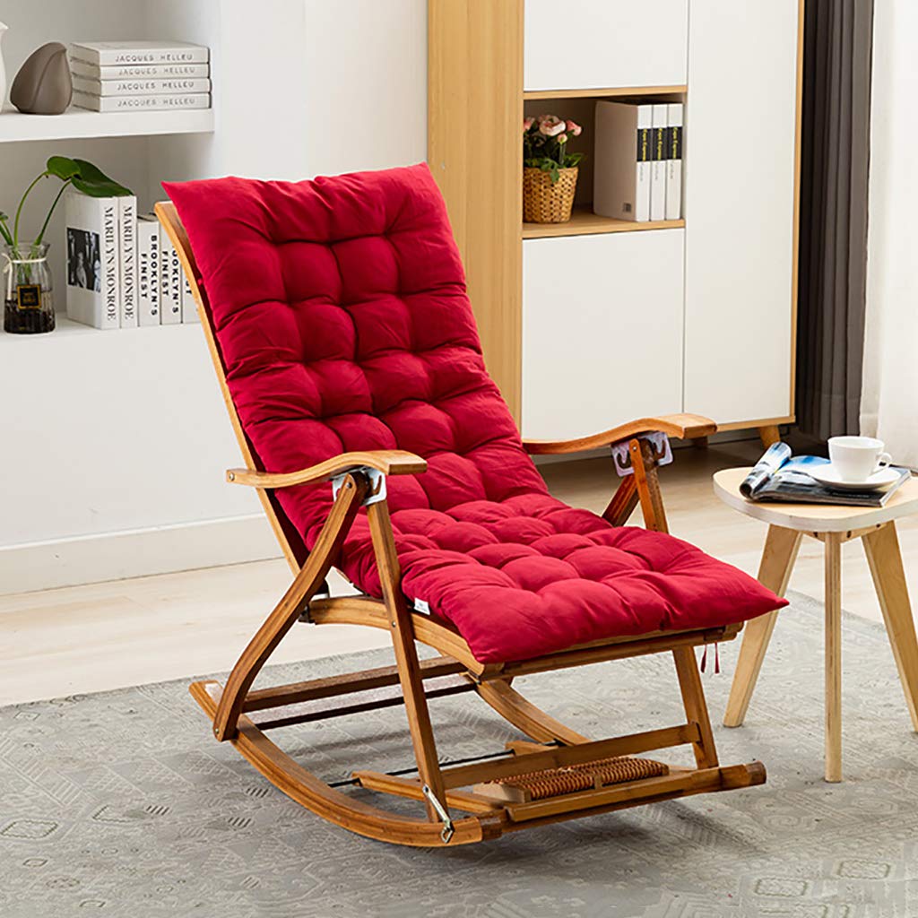 Chaise en Bambou Pliable avec Coussin Ergonomique pour Soulager le Dos et Masser les Pieds