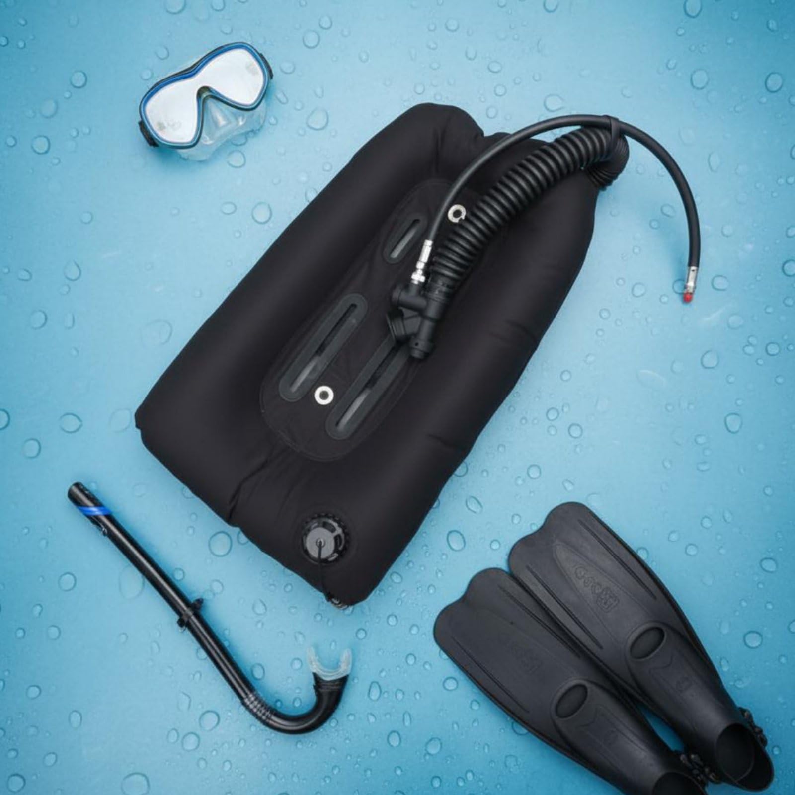 Baoblaze Gilet di Galleggiamento per Immersioni Donut Compensatore di Spinta Giubbotto Subacqueo Zaino Posteriore Nylon Durevole Vescica Tpu Sigillata di