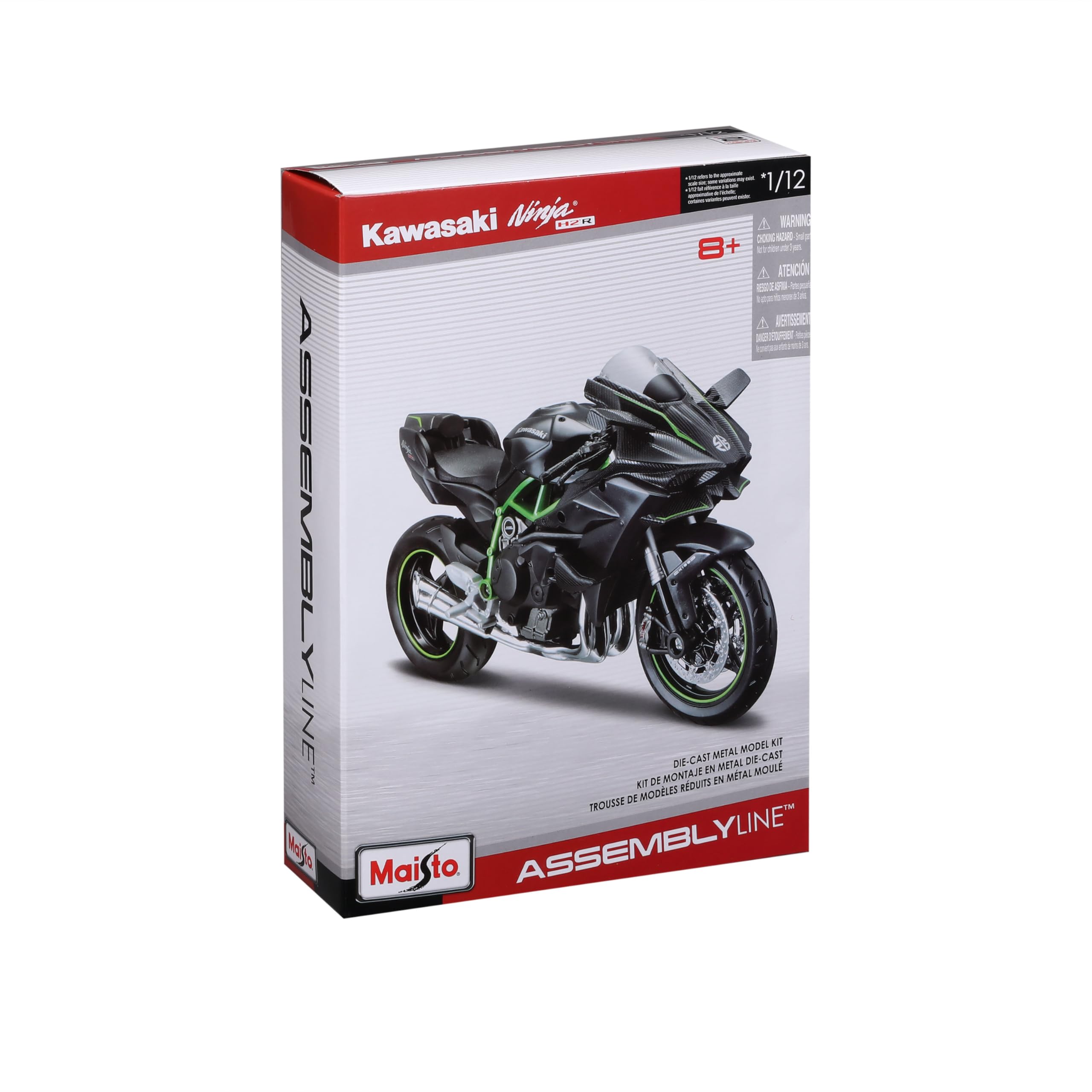 Maisto KAWASAKI Ninja H2R Maquette de moto à monter soi-même à l'échelle 1/12, motifs et couleurs assortis