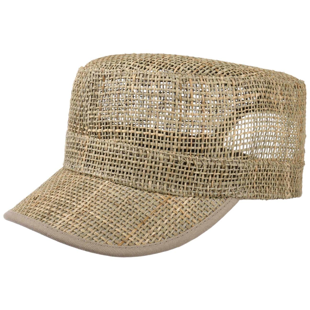 Lipodo Straw Army Cap Adjustable Unisex Airy Spring Summer
