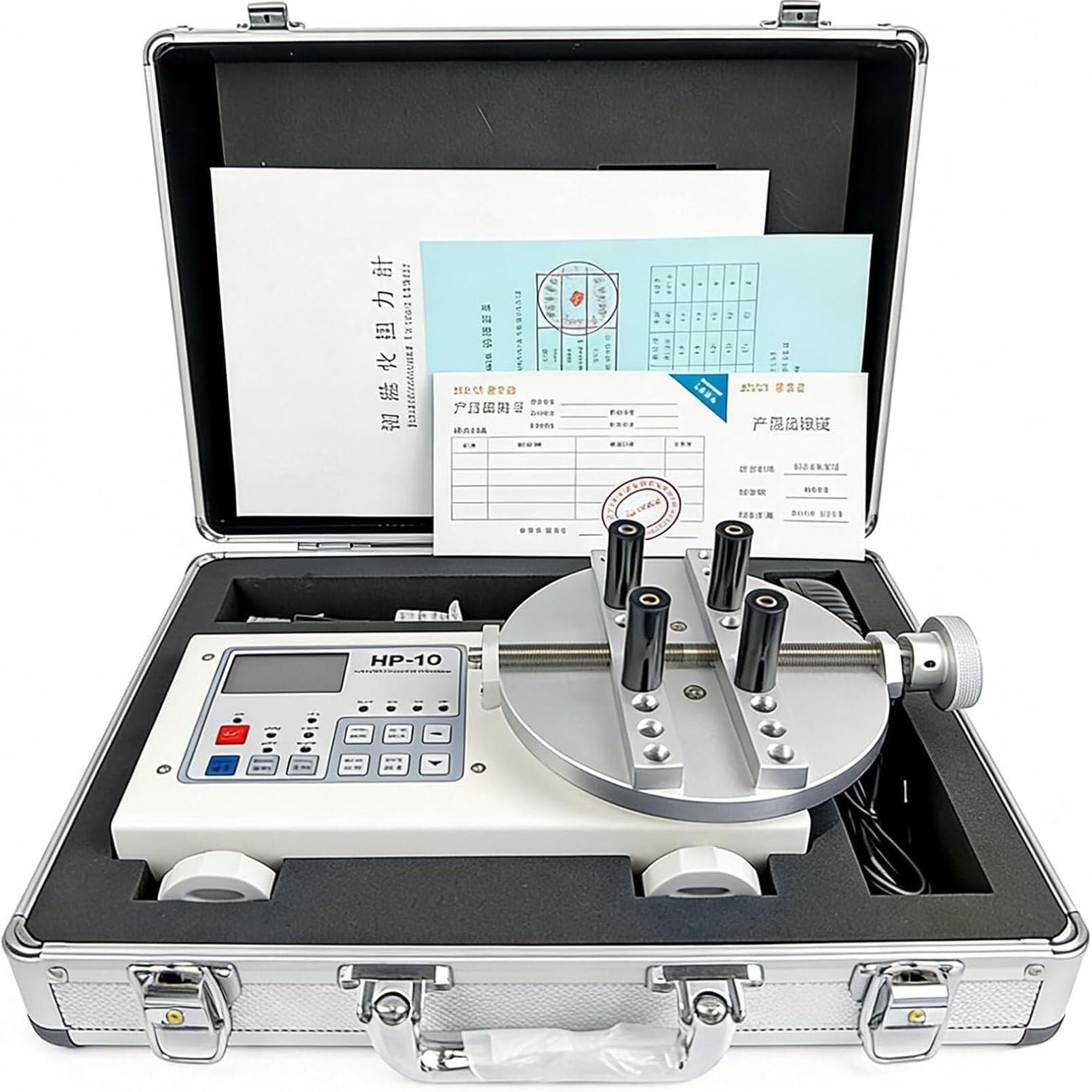 Medidor de torsión digital portátil, adecuado for botellas diversas formas, diámetro ajustable 10 a 160 mm