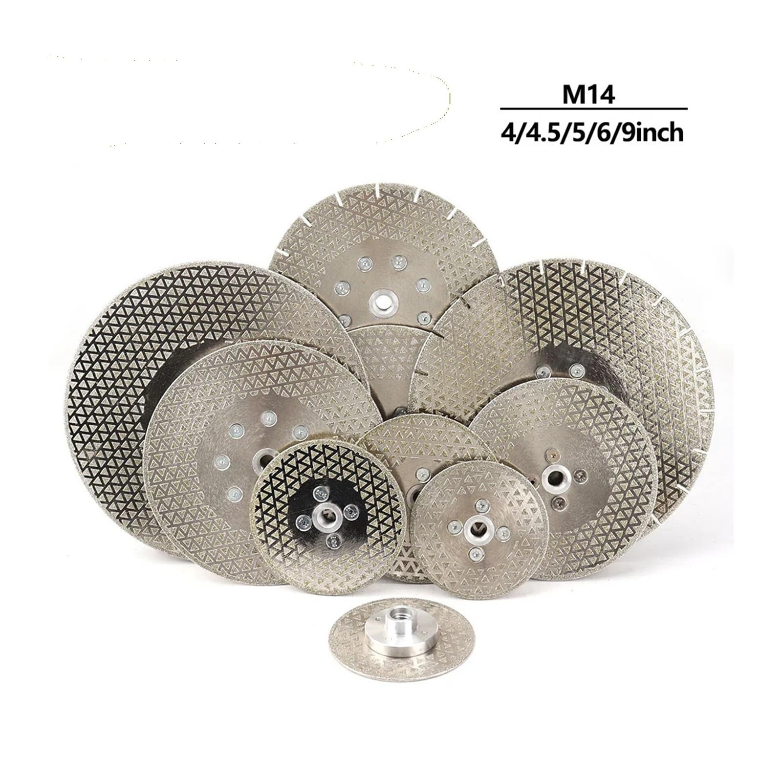 1 sztuk 4/4.5/5/6/9 Cal dwustronna galwaniczna tarcza tnąca M14 lutowany próżniowo brzeszczot do piły tarczowej do ostrzenia(150mm)