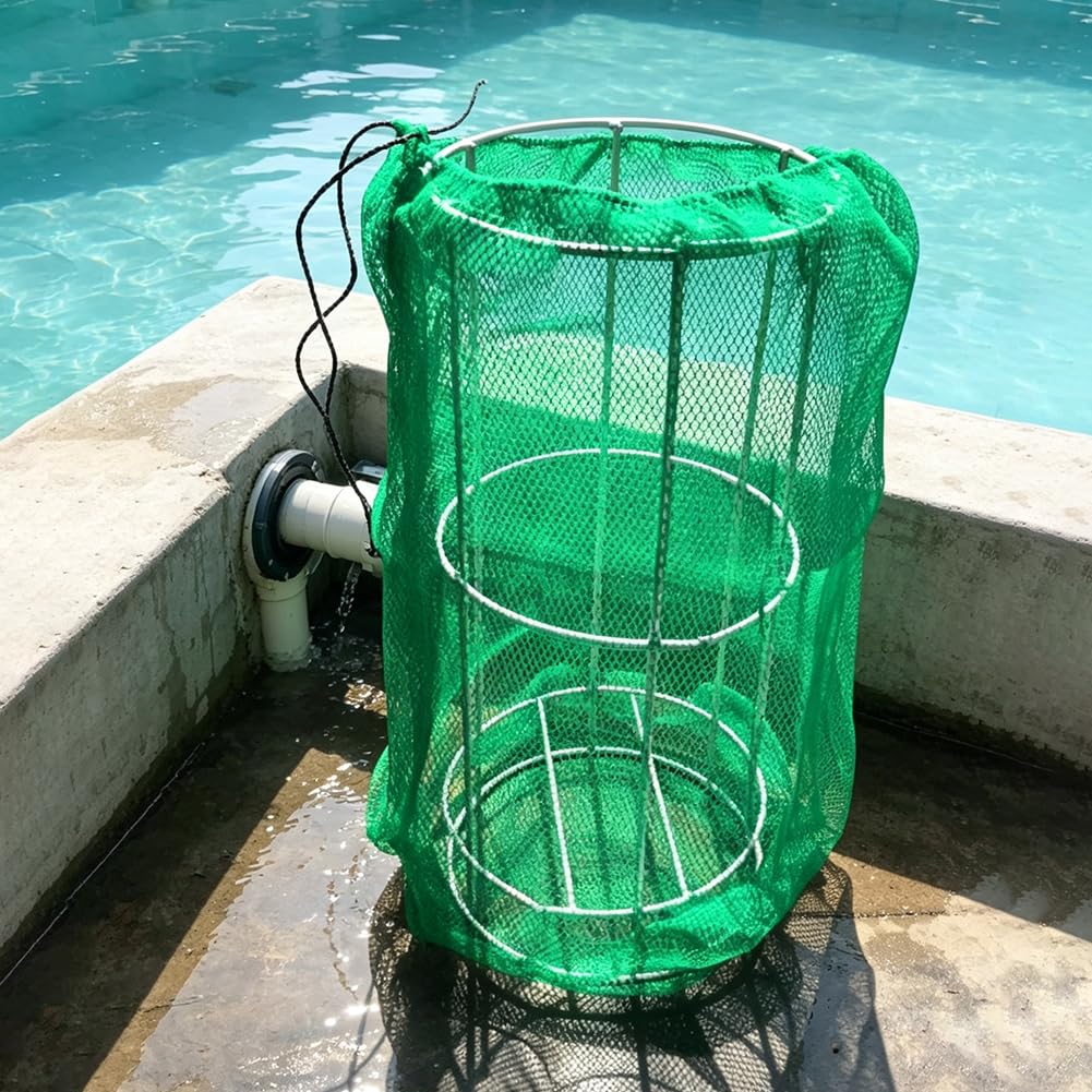 PA-DABAOO Submersible Pump Guard Set,Filter Screen Cage with Metal Frame And Mesh Cover for Water Pump,Anti-Clog Protection Cage for Pond, Drainage, Irrigation,S