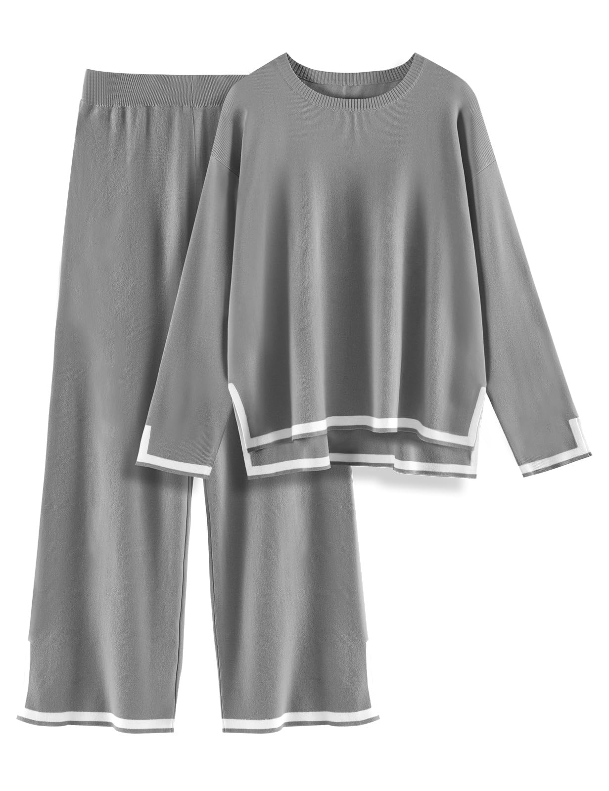 Imara | Dames Tweedelige Set – Luxe Kant – Crop Top met Kraag – Wijde Broek met Ceintuur