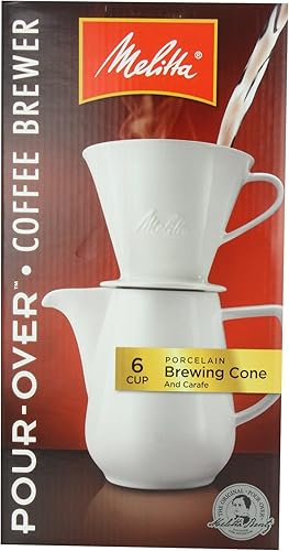 Melitta cafetera cápsula con vertedor más taza para viaje paquete de 2 6 tazas con jarra de porcelana paquete de de 1