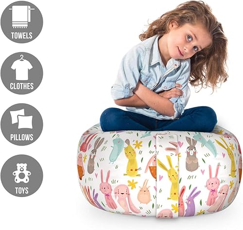 Miniatura 54 de Ambesonne Silla de almacenamiento de juguetes de galaxia, arte espacial de la galaxia, planetas del sistema solar, planetas, mercurio, urano,