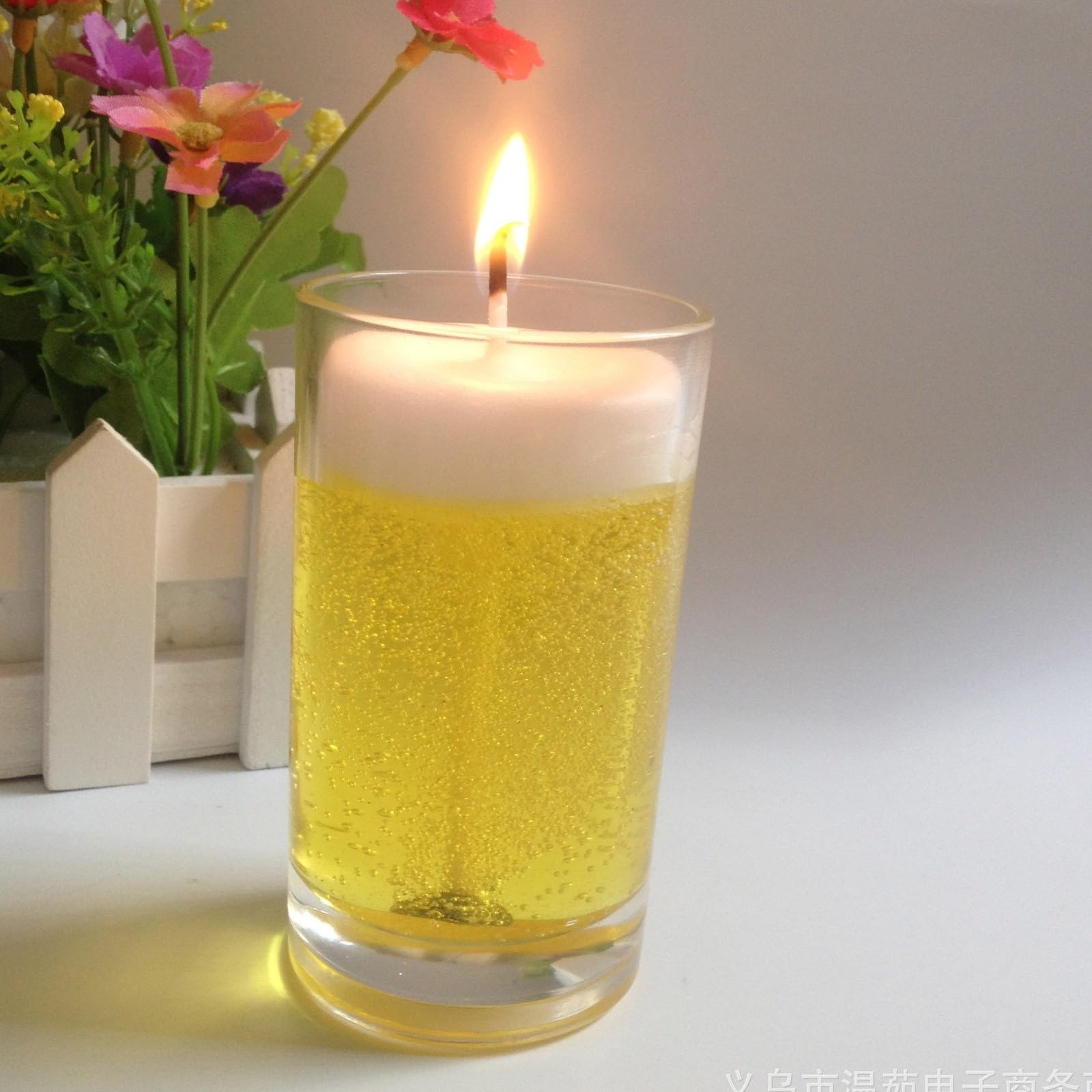 1kg Transparentes Gelwachs, Selbstgemacht Kristallbecher, für Kerzen